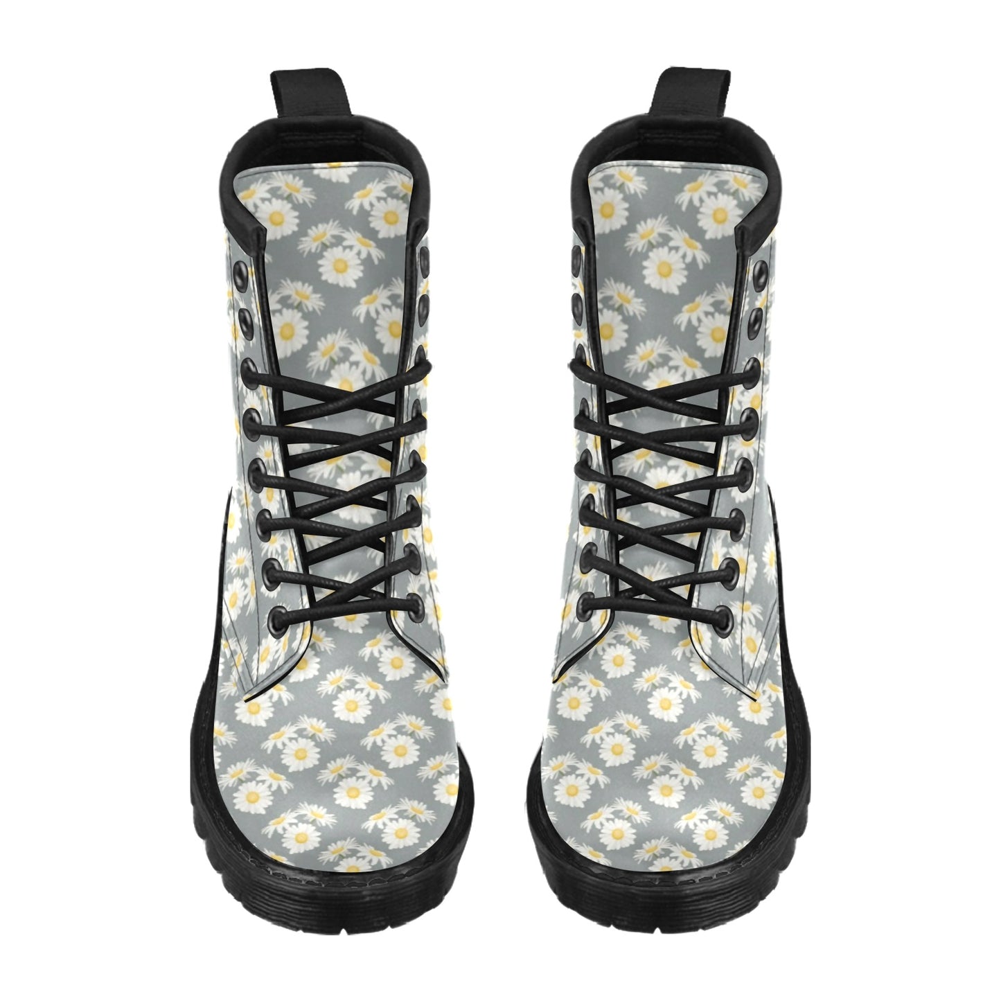 Daisy Pattern Print Design DS09 Women's Boots