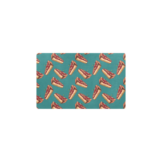 Cheesecake Cherry Pattern Print Design CK03 Kitchen Mat