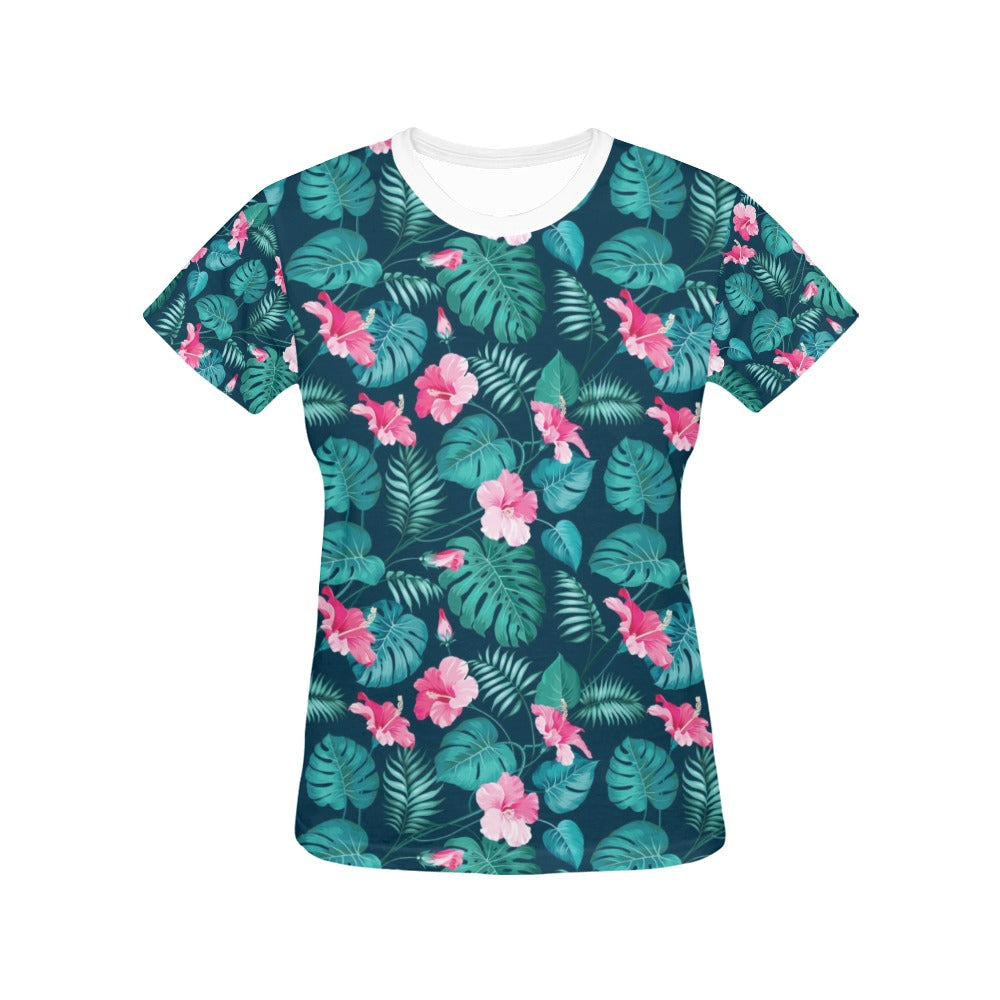Summer Floral Print Design LKS301 Women's  T-shirt
