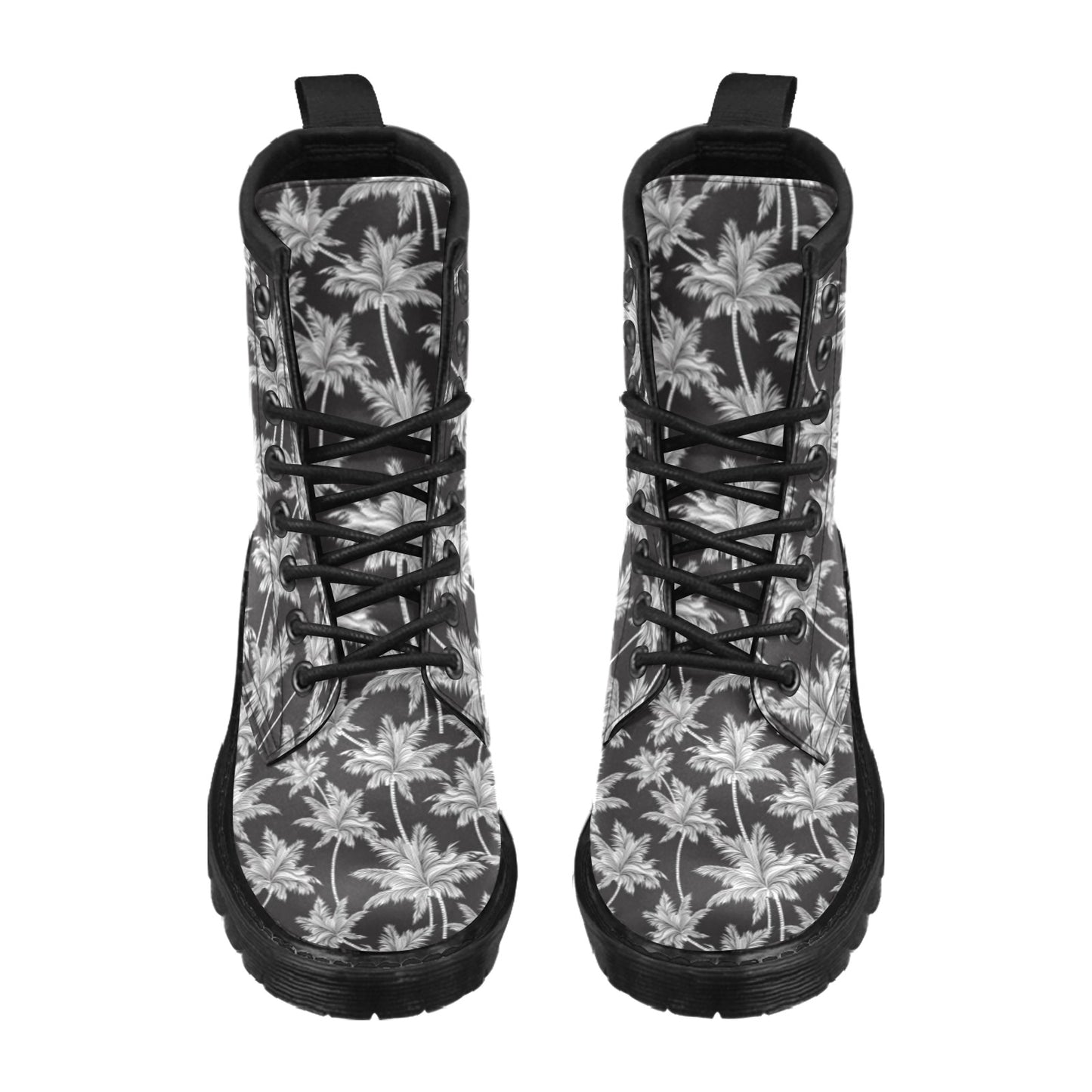 Palm Tree Pattern Print Design PT03 Women's Boots