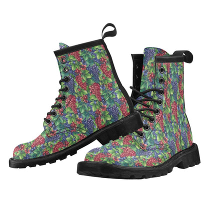 Grape Pattern Print Design GP02 Women's Boots
