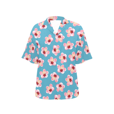 Cherry Blossom Pattern Print Design CB09 Women's Hawaiian Shirt