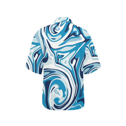 Liquid Pattern Print Design 05 Women's Hawaiian Shirt
