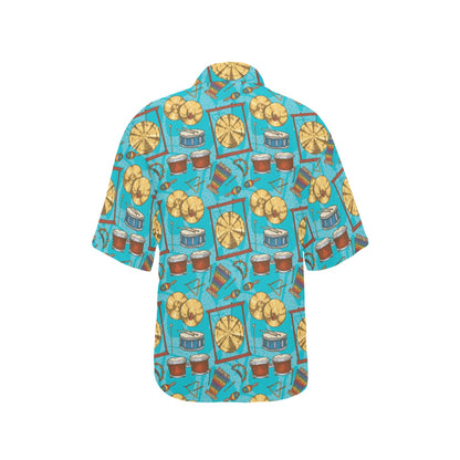 Percussion Pattern Print Design 03 Women's Hawaiian Shirt