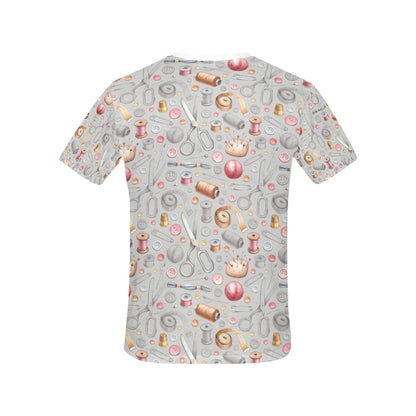 Sewing Equipment Print Design LKS302 Women's  T-shirt