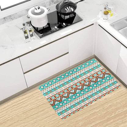 Navajo Style Print Pattern Kitchen Mat