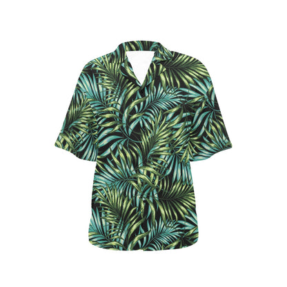 Tropical Flower Pattern Print Design TF08 Women's Hawaiian Shirt