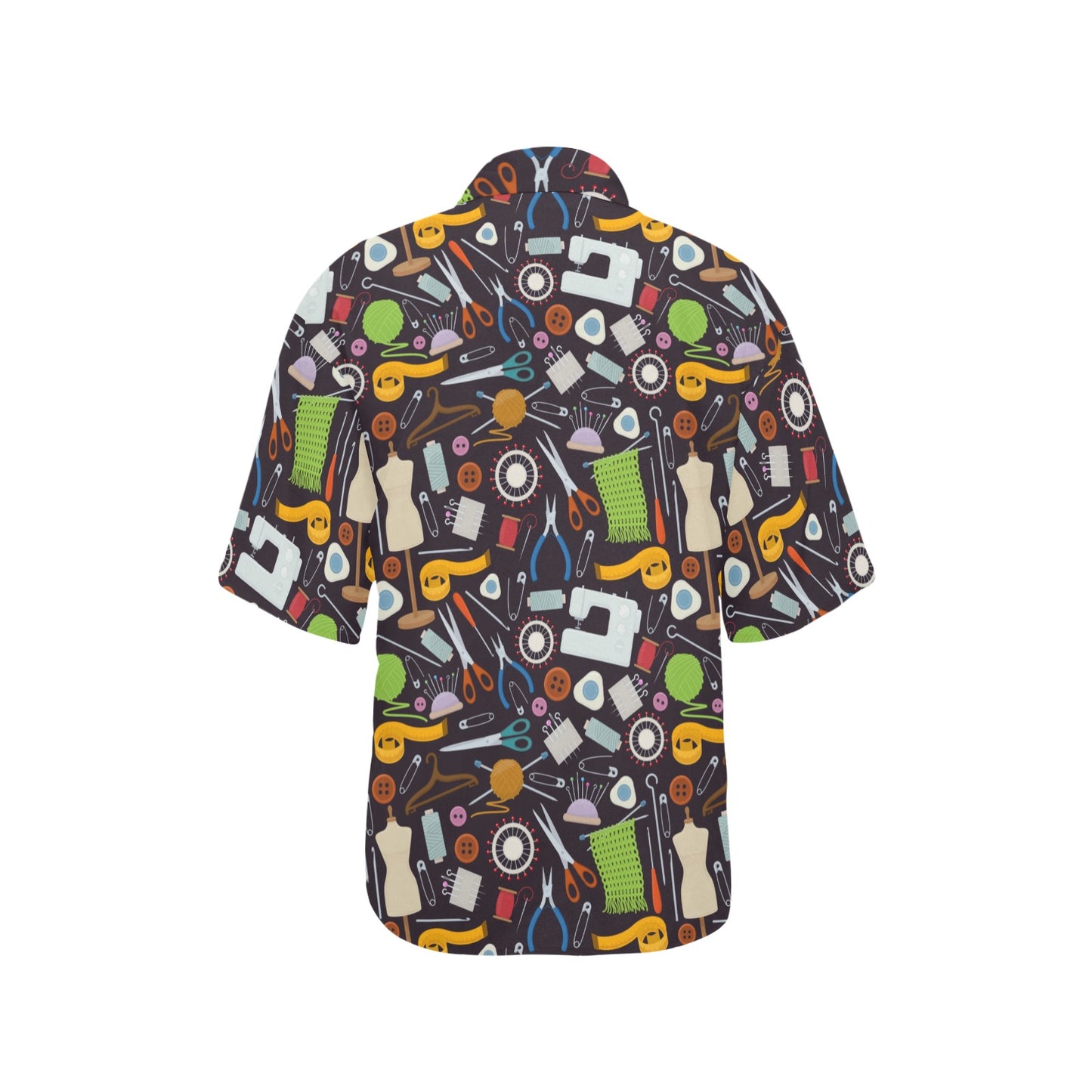 Sewing Equipment Print Design LKS308 Women's Hawaiian Shirt