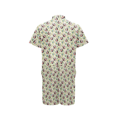 Rooster Print Design Men's Romper