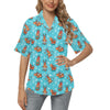 Reindeer Print Design LKS402 Women's Hawaiian Shirt