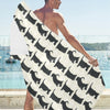 Scottish Terriers Print Design LKS309 Beach Towel 32" x 71"