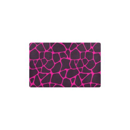 Giraffe Pink Background Texture Print Kitchen Mat