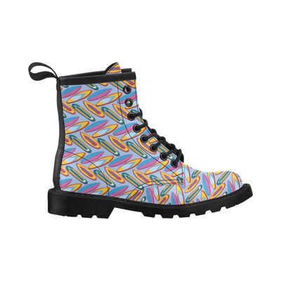 Surfboard Pattern Print Design LKS303 Women's Boots