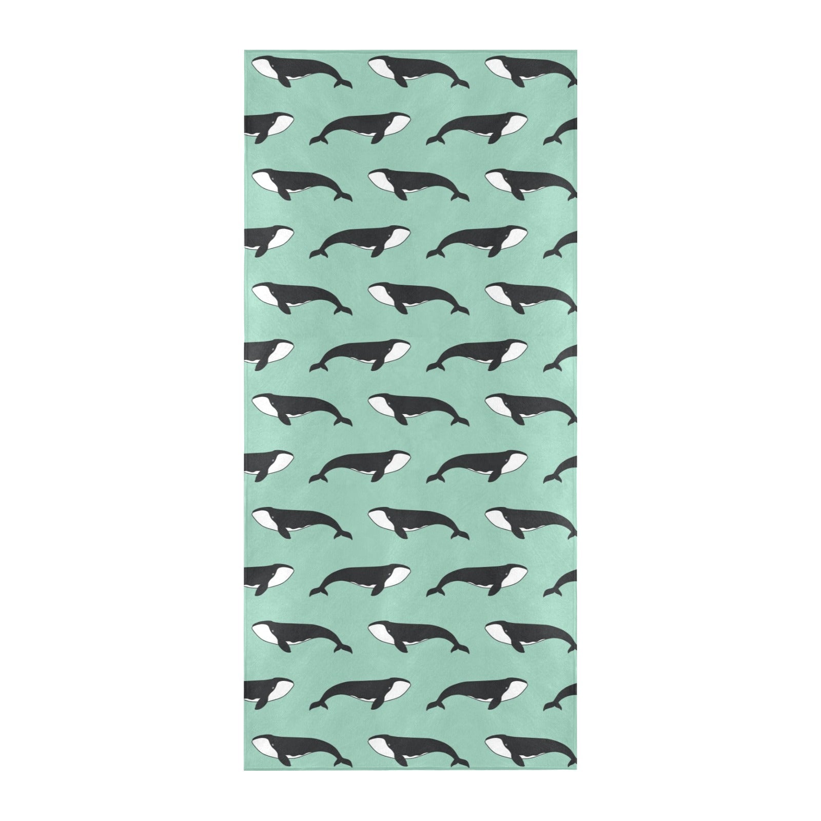 Whale Print Design LKS307 Beach Towel 32" x 71"