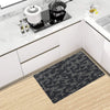 Camo Black Pattern Print Design 02 Kitchen Mat