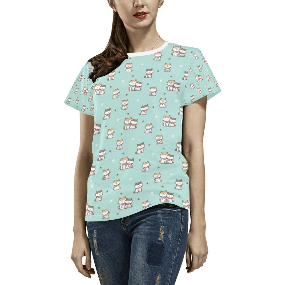 Shiba Inu Print Design LKS302 Women's  T-shirt