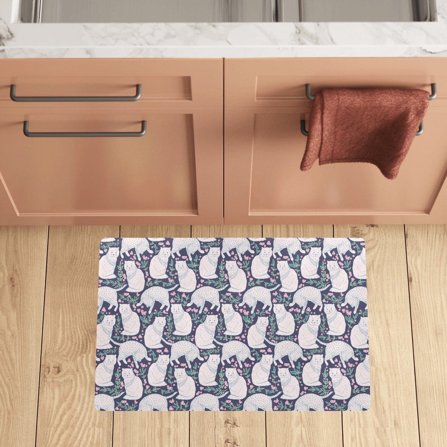Cat Pattern Print Design 06 Kitchen Mat