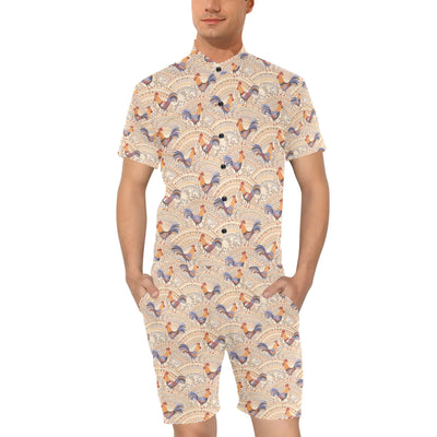 Chicken Boho Style Pattern Men's Romper