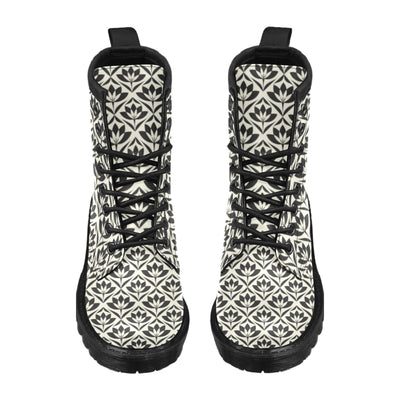 Lotus Pattern Print Women's Boots