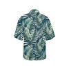 Sun Spot Tropical Palm Leaves hower Curtain Women's Hawaiian Shirt