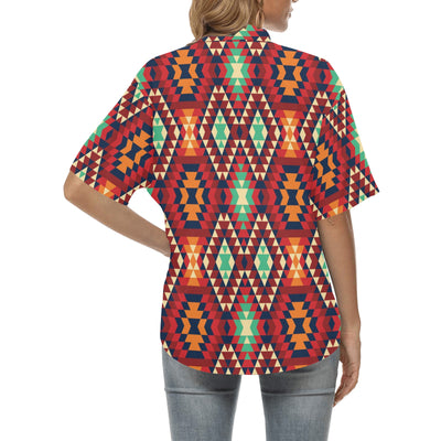 Native Pattern Print Design A07 Women's Hawaiian Shirt