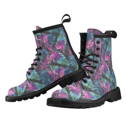 Palm Leaves Pattern Print Design PL010 Women's Boots
