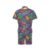 Feather Multicolor Design Print Men's Romper