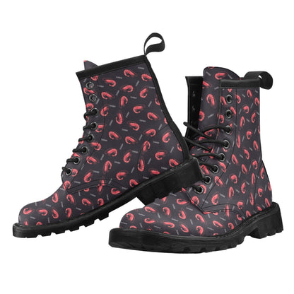 Shrimp Print Design LKS302 Women's Boots