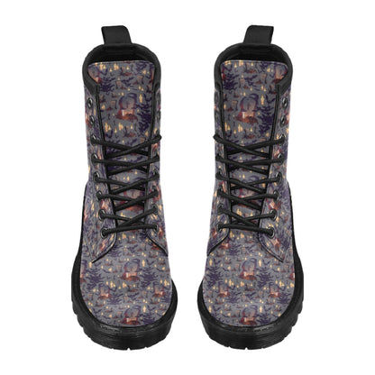Creepy Graveyard Print Design LKS301 Women's Boots