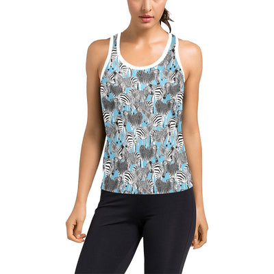 Zebra Print Design LKS305 Women's Racerback Tank Top