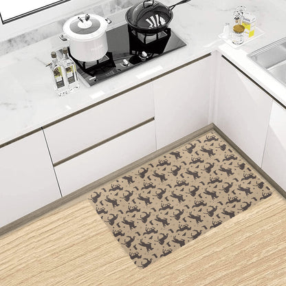 Cowboy Pattern Print Design 05 Kitchen Mat