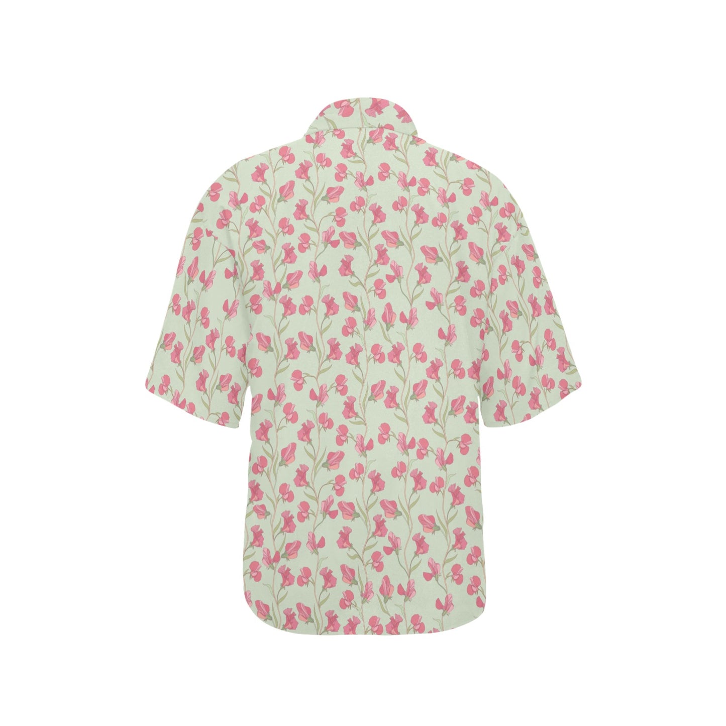 Sweet Pea Print Design LKS301 Women's Hawaiian Shirt