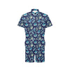 Beach Seashell Blue Print Men's Romper