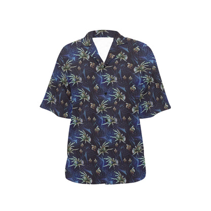 Tarantula Print Design LKS401 Women's Hawaiian Shirt