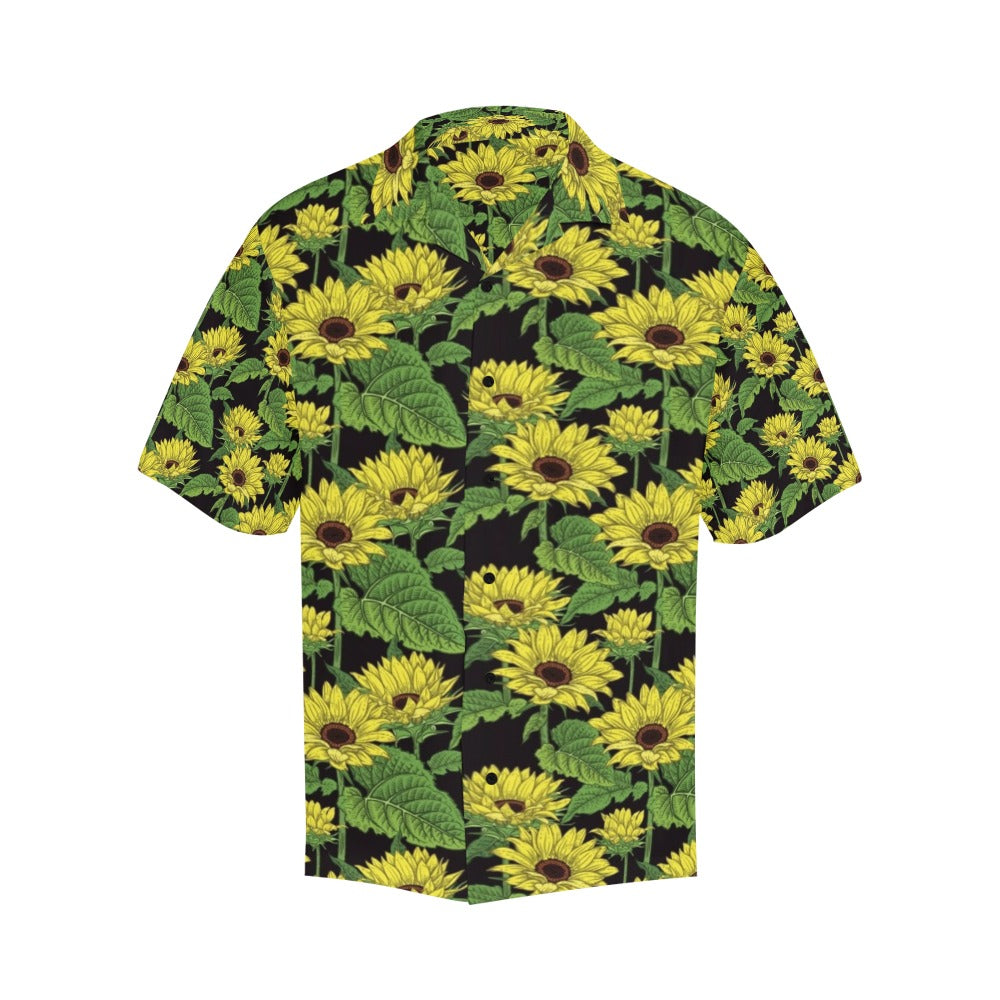 Sunflower Print Design LKS3010 Men's Hawaiian Shirt
