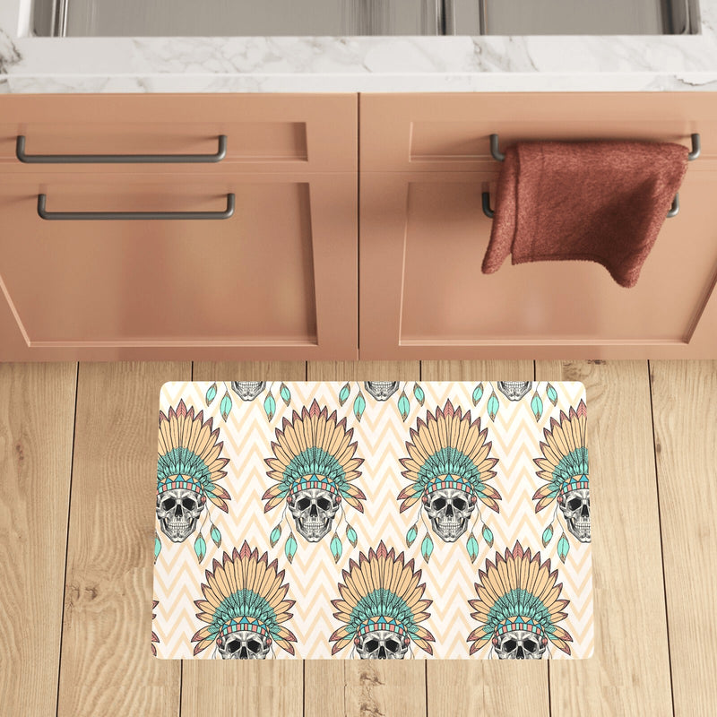 Indian Skull Pattern Kitchen Mat