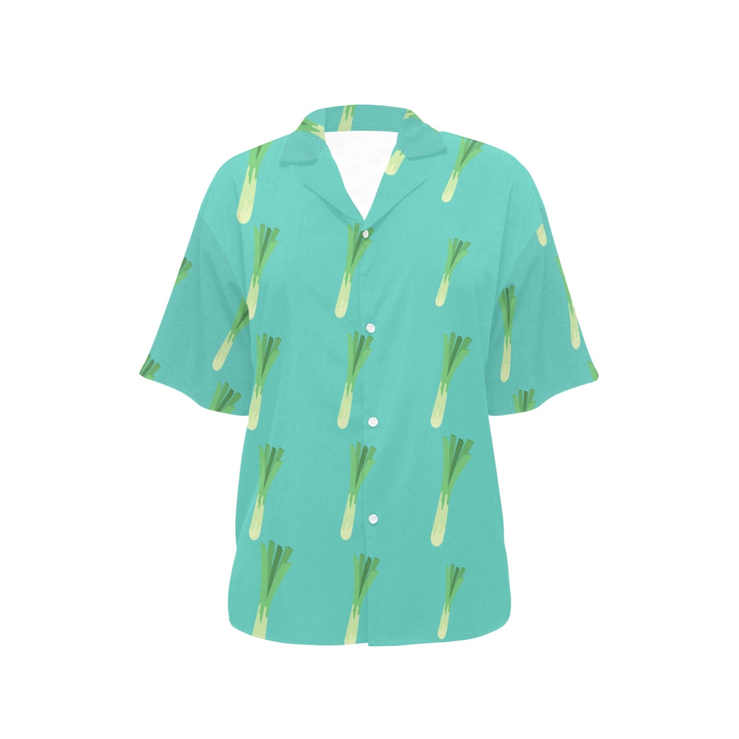Leek Pattern Print Design 01 Women's Hawaiian Shirt