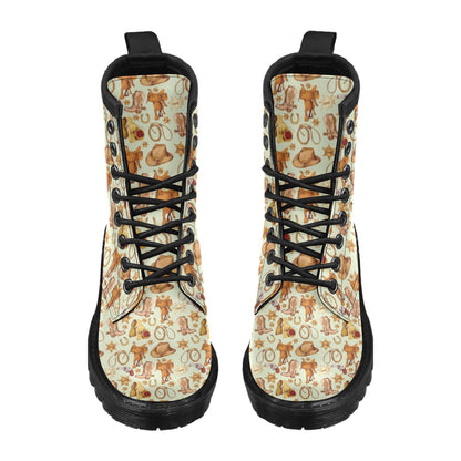 Western Cowboy Design Pattern Women's Boots