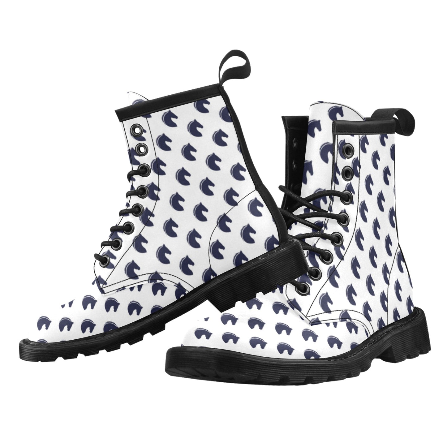 Horse Head Print Design LKS303 Women's Boots