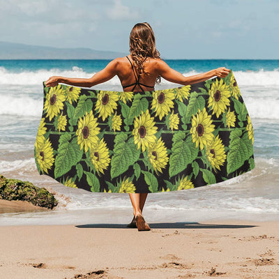 Sunflower Print Design LKS3010 Beach Towel 32" x 71"