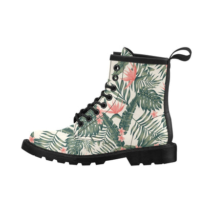 Tropical Flower Palm Leaves Women's Boots