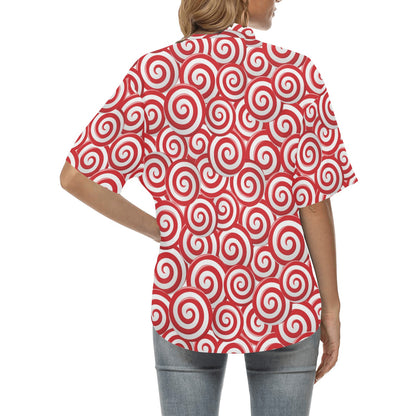 Candy Pattern Print Design 03 Women's Hawaiian Shirt
