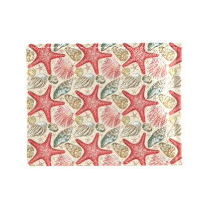 Seashell Print Design LKS301 Men's ID Card Wallet
