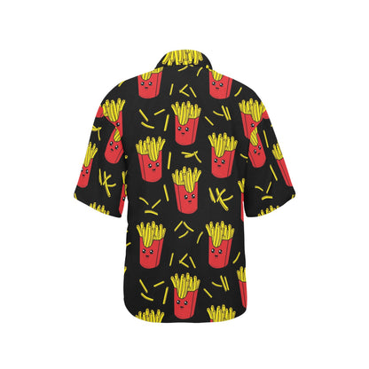 French Fried Pattern Print Design 03 Women's Hawaiian Shirt