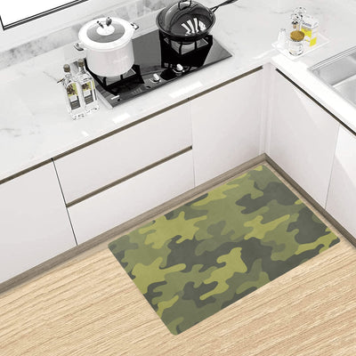 Military Camouflage Pattern Print Design 02 Kitchen Mat