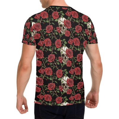 Skull And Roses Print Design LKS303 Men's All Over Print T-shirt