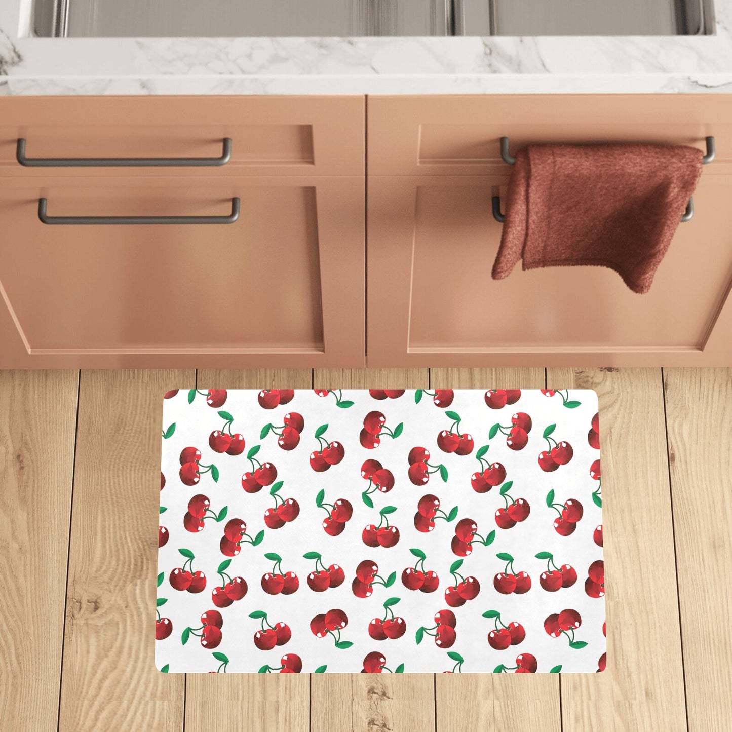 Cherry Pattern Print Design 01 Kitchen Mat