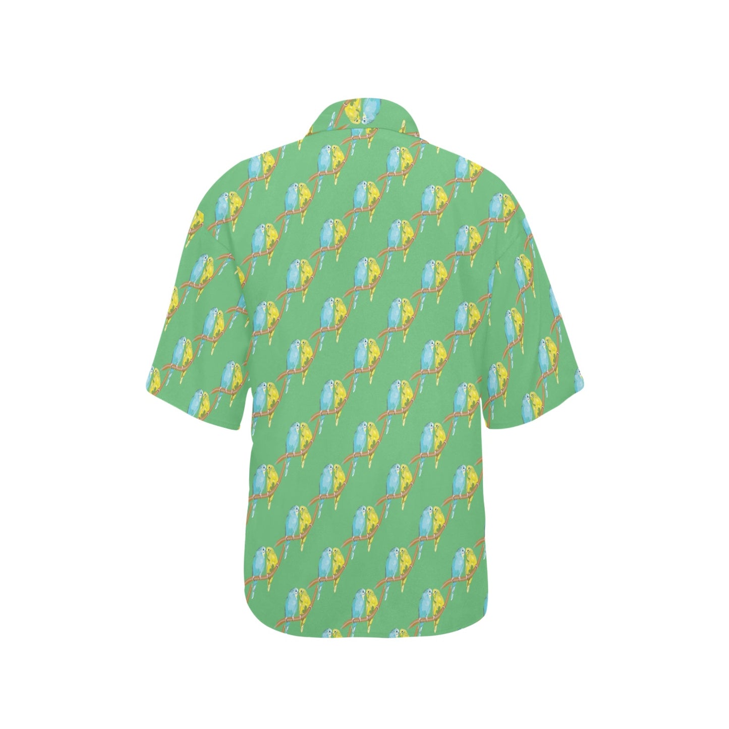 Budgerigar Pattern Print Design 01 Women's Hawaiian Shirt