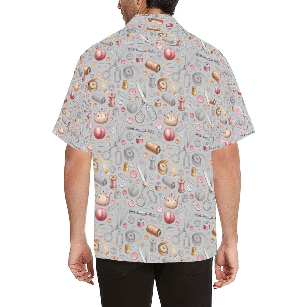 Sewing Equipment Print Design LKS302 Men's Hawaiian Shirt