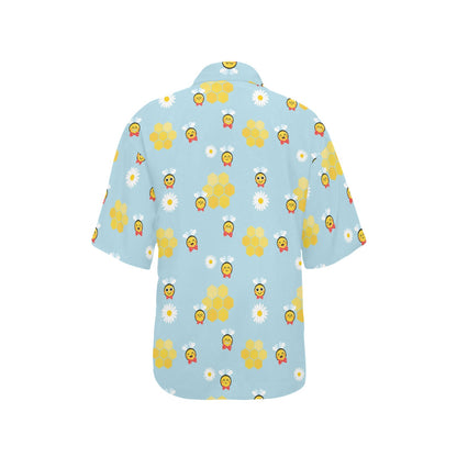 Bee Cute Print Design LKS304 Women's Hawaiian Shirt